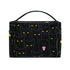 senya Travel Makeup Bags with Zipper, Black Cats Pattern Cosmetic Bag for Women Girls