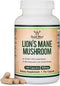 Organic Lions Mane Mushroom Capsules, 120 Count, for Brain Support and Immune Health, by Double Wood