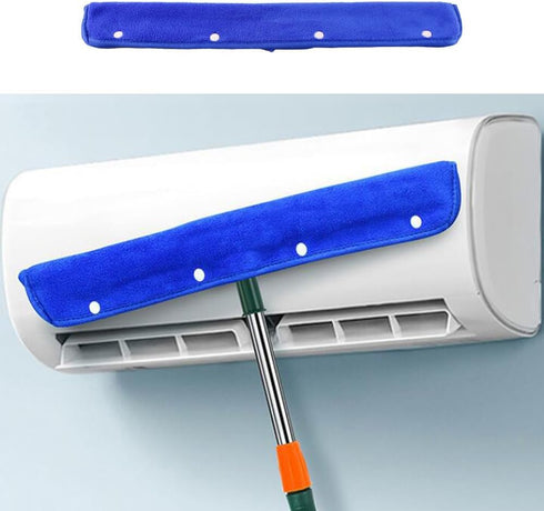 NentMent 2 Pack Floor Squeegee Broom Cover Wrap Mop Sweeping Cloth Baseboard Cleaner Tool Adapter Converter