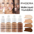 2 Pack PHOERA Foundation, Flawless Soft Matte 24HR Oil Control Full Coverage Foundation Makeup for Women.102 Nude-30m