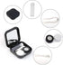 AHIER Portable Contact Lens Case Travel Kit, Mirror + Bottle + Tweezers Holder, Black