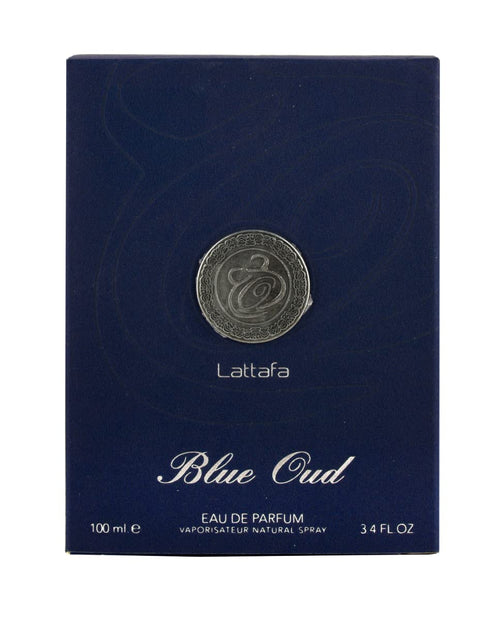 Lattafa Blue Oud Eau de Parfum Spray for Unisex, 3.4 Ounce