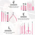 Professional Manicure Set, Nail Clippers Kit for Women, 18Pcs Stainless Steel Grooming