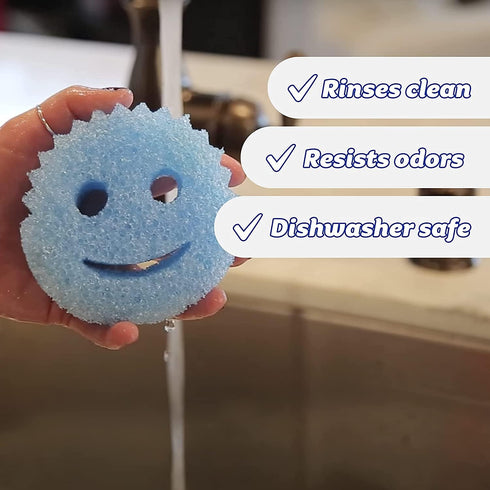 Scrub Daddy Sponge Set - 6 Count, Colors, Scratch-Free Scrubbers for Dishes, Odor Resistant, Dishwasher Safe