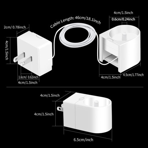 KOPBTBOY 2 1 HX6100/ HX3000/ HX6000/ HX8000/ HX9000 in Wall Charger for Philips Sonicare Electric Toothbrush, Electric