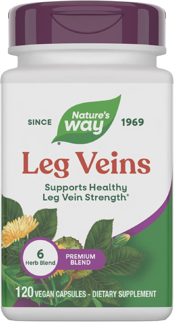Nature's Way Leg Veins, Supports Healthy Leg Vein Strength*, 6-Herb Blend, With Horse Chestnut