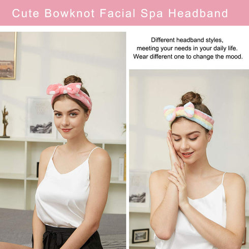 LADES Soft Skincare Headband – Adjustable, Comfortable & Stretchy Fabric for Makeup and Facial Use