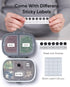 Holii Travel Pill Organizer, 8 Compartments Portable Pill Case, Daily Pill Box to Hold Vitamins, Small Pill Container for Pocket Purse Medicine Organizer(Gray)