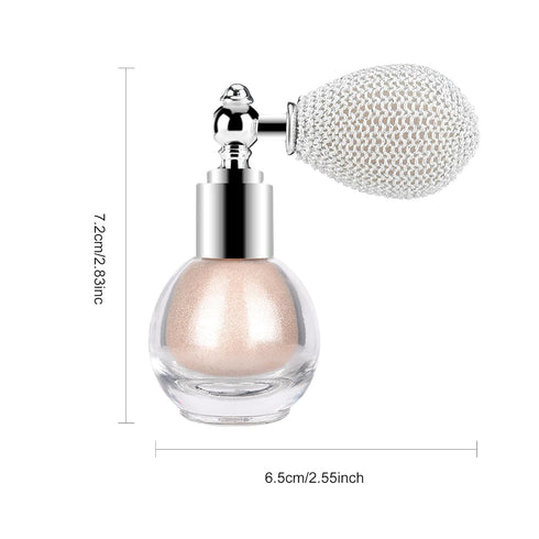 KYDA Highlighter Powder Spray, High Gloss Glitter Makeup for Face and Body, Champagne Gold