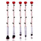 Rose Eye Makeup Brush Set - 5pcs Wand Brushes with Soft Synthetic Fiber for Eyebrow, Eyeshadow, Foundation, Rose Gold