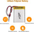 HRYHWASE 3.7V 1200mAh 103040 Pack PH2.0 Lithium Polymer Battery Lipo Rechargeable Replacement Lithium Ion Battery