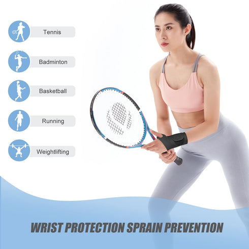 2 Pcs Ultra-Thin Wrist Brace Support for Carpal Tunnel, Pain Relief, Arthritis, Tendonitis, Elastic Wrist Wraps for