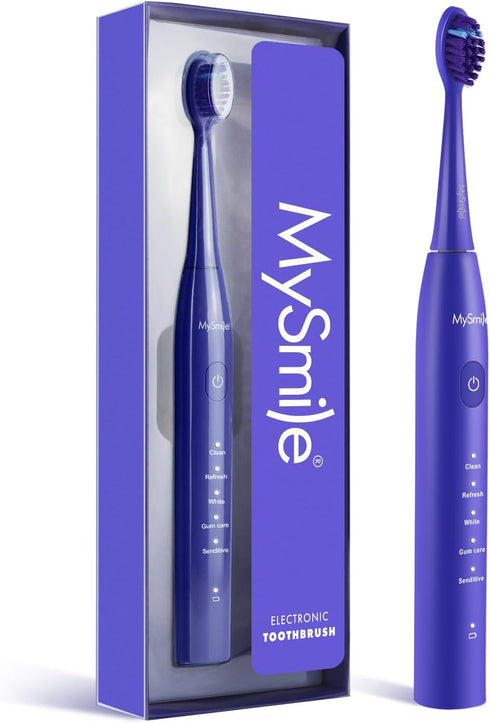 MySmile DY156 Electric Toothbrush for Adults - Rechargeable Sonic with 3 Brush Heads, 45000VPM