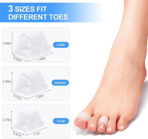 heqxwl Hammer 6 Pack Toe Corrector, Toe Spacers, Toe Straighteners for Curled Toes, Bunion Corrector for Preventing