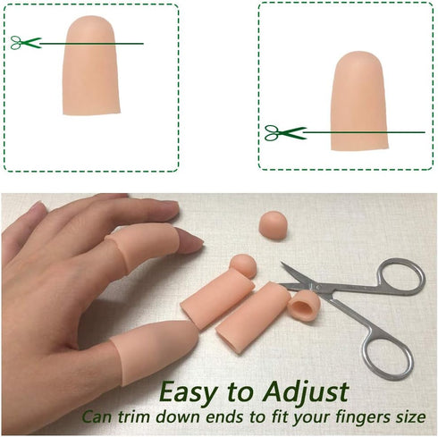Gel Finger Protectors - Silicone Fingertips Protection for Trigger Finger, Arthritis, and Other Finger Pain Relief