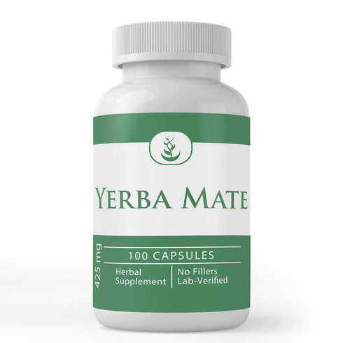 PURE ORIGINAL INGREDIENTS Yerba Mate (100 Capsules) - No Fillers, Always Pure, Lab Verified