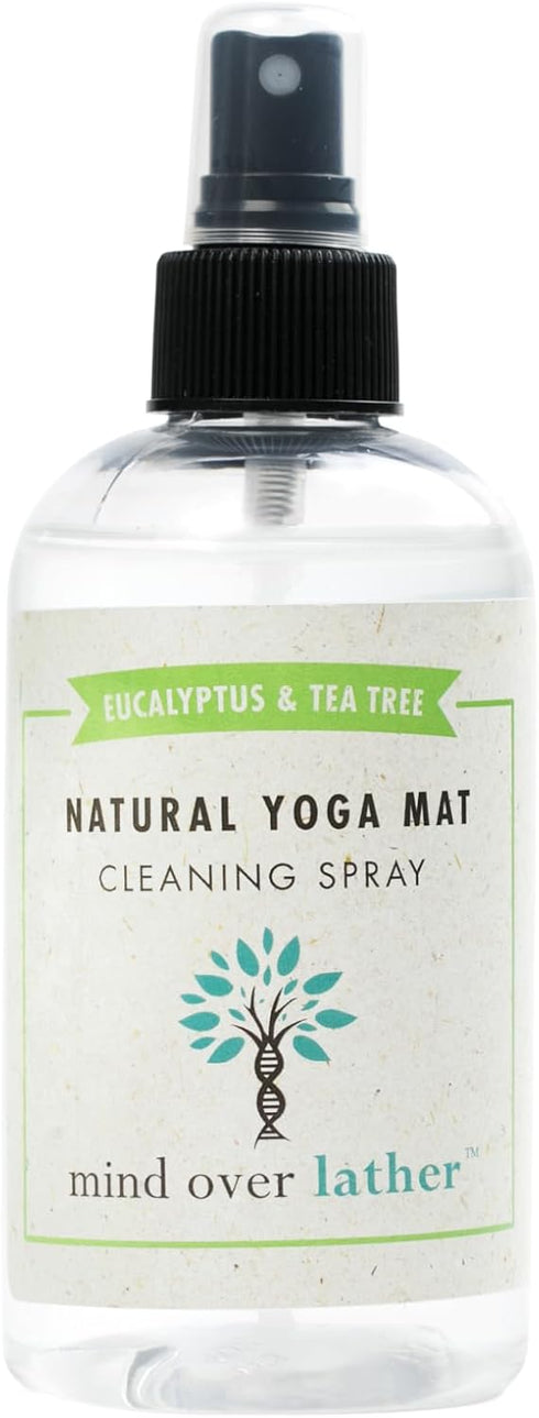 100% Natural Yoga Mat Cleaning Spray, Cleans and Restores Using Essential Oils, Works with All Mats (Eucalyptus Tea