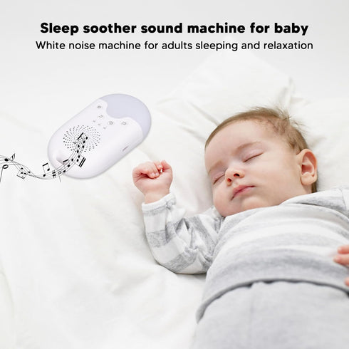 Rechargeable Baby White Noise Machine with Colorful Lights and Music