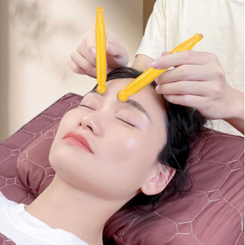 YAFIYGI 2Pack Face Massage Tools Neck Shoulder Back Resin Massager Relieve Bursitis, New Shape Neck Shoulder Back Resin