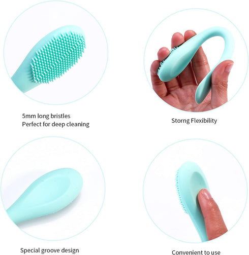 MSQ Silicone Face Mask Brush, 2 Pack Soft Facial Cleansing Scrubber for Skincare