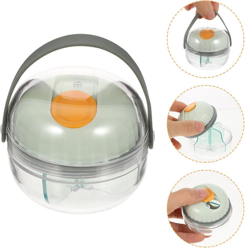 ibasenice Weekly Portable Pill Organizer Case Small Airtight Multi-Grid Medicine Storage Box with Handle Design