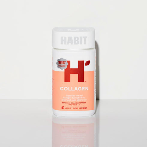 HABIT Collagen Supplement (60 Capsules) - 2000mg Collagen Peptides, Vitamin C & E, Antioxidants, Non-GMO, Gluten Free