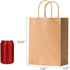 RACETOP 50Pcs Brown Gift Bags with Handles, 8x4.5x10.8 Inch Kraft Paper Bags, Bulk Gift Bags for Craft and Retail