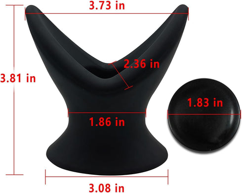 Yoikun Black Hollow Butt Plug, Silicone Butt Plug Anal Expander Vaginal Expander Anal Stretcher for Anal Trainer Anal
