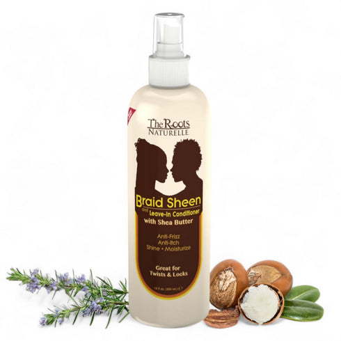 The Roots Naturelle Braid Sheen Spray, 12 Fluid Ounces, Hair Moisturizer