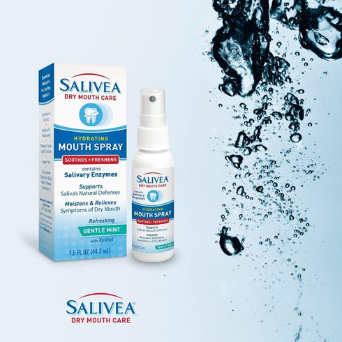 Extra Gentle Dry Mouth Spray, Soothing Mint with Natural Salivary Enzymes, 250 Pumps (2 Pack)