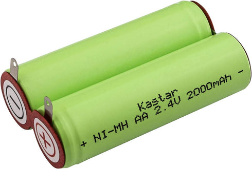 Kastar Rechargeable Shaver Battery Pack AA, 2.4V 2000mAh, Fits Most Norelco, Remington Models