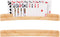 ZUFECY 2-Pack Wooden Card Holders, 2-Layer Slots for 50+ Poker Cards, Solid Pine