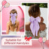 Pufandor Hair Bow Silky Satin Ribbons for Women, Purple Hair Bowknot Barrettes with Clips, Big Hair Accessories