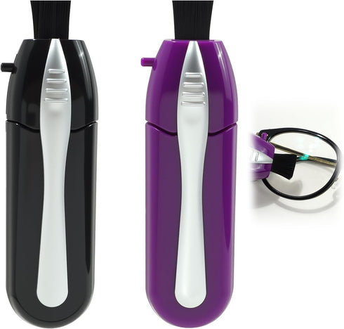 Ryetvok 2PCS Eyeglass Cleaner Kit,Portable Glasses Cleaning Tool with Microfiber Tech and Portable