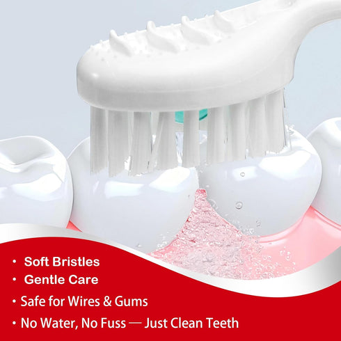 JOUGE Set 24pcs (24) Mini Disposable Toothbrush Travel Toothbrushes with Toothpaste Toothpick Tongue Scraper Portable