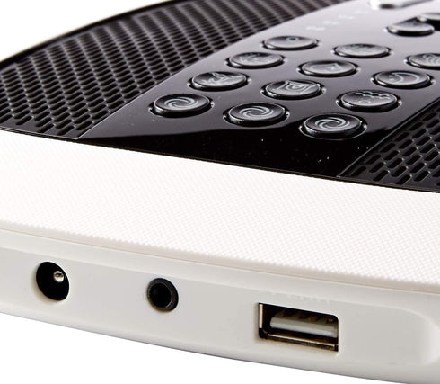 WELLUR 3.5mm 2.1A - Stereo Sound White Noise and Natural Sound Sleep Machine with Relaxing Spa Music. Dual Build