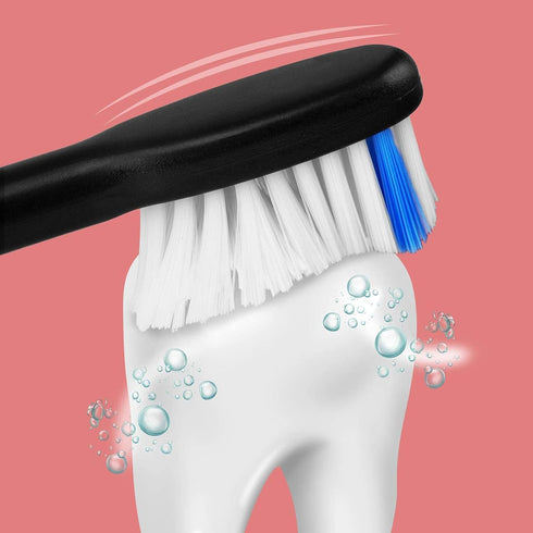 2 Pcs Electric Toothbrush Heads for BTFO 1741-01, Black Replacement Brush Heads