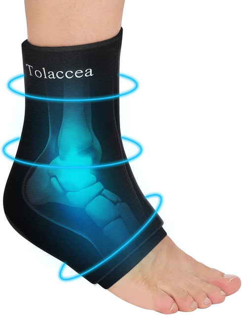 Ankle Foot Ice Pack Wrap for Injuries, Reusable Gel Pack for Hot & Cold Therapy, Pain Relief Sleeve