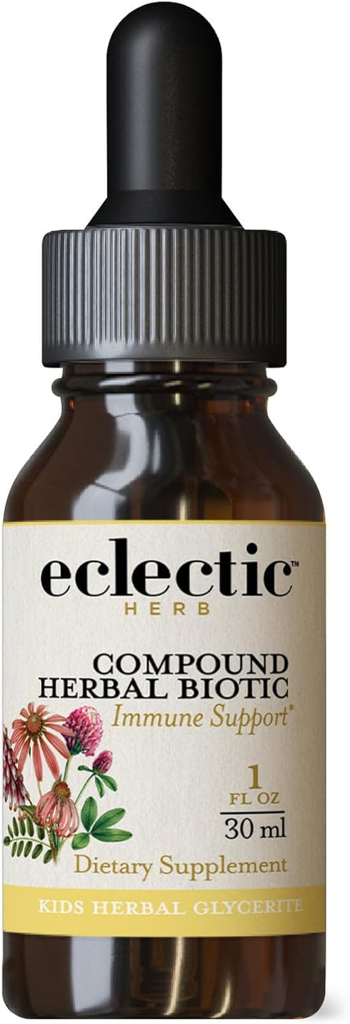 Eclectic Herbs Kid's Herbal Biotic, 1 fl oz (30 ml) - Non-GMO, Gluten-Free, Organic Wildcrafted