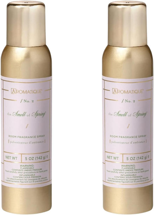 Aromatique The Smell of Spring Aerosol Room Spray Set of 2 - Long Lasting Home Fragrance, Air Freshener, Deodorizer,