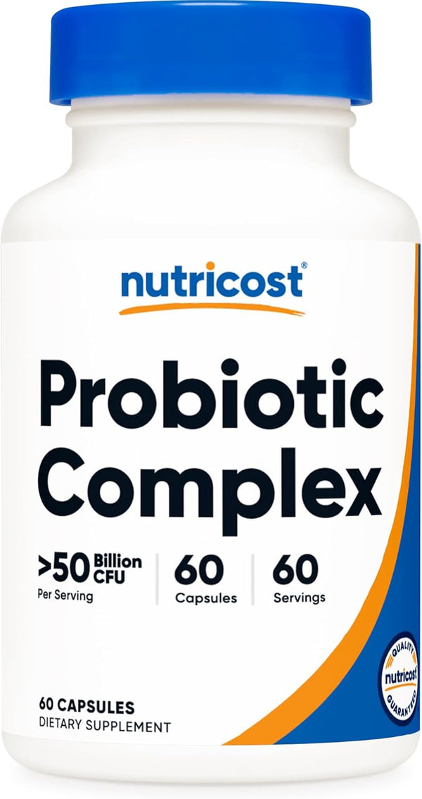 Nutricost Probiotic Complex - 50 Billion CFU - 60 Capsules - Vegetarian, Non-GMO, Gluten Free