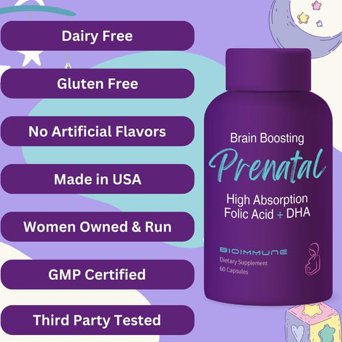Ultra Strength Bio-Available Prenatal Vitamins for Women, Naturally Occurring Methylated Folate, DHA Omega 3