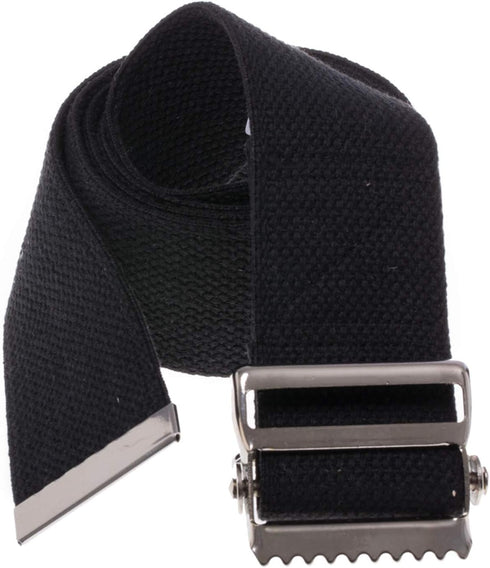 COW&COW Transfer and Gait Belt with Metal Buckle for Caregiver Nurse, 2 inch Black, 72"