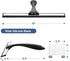AmazerBath 10 Inch Shower Squeegee for Glass Doors - All-Purpose Squeegee with Hook for Windows, Mirrors, Tiles, Car