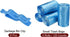 MECCANIXITY 4 Rolls 120 Counts Blue Small Trash Bags & 6Pcs Garbage Bin Clip for Home, Office, Daily Use