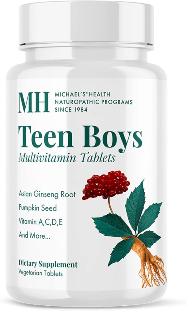 MICHAEL'S Health Naturopathic Programs Teen Boys, 90 Vegetarian Tablets, Daily Multivitamin Supplement, 45 Servings