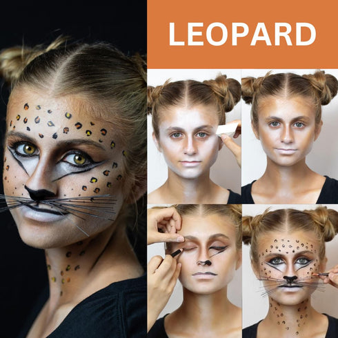 Mehron Makeup Premium Character Kits for Halloween & Cosplay, Complete Makeup Kit, Feline/Cat