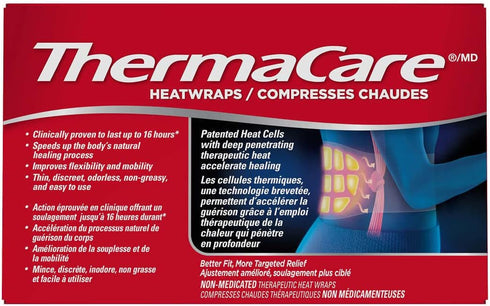 ThermaCare Heatwraps Advance Back Pain Therapy Stretch Fit S-XL, 6 count