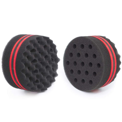 Small Hole Hair Sponge Brush for Twists and Dreads - 2 PCS for Natural Hair Afro Curl