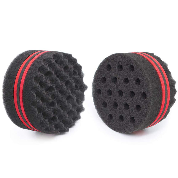 Small Hole Hair Sponge Brush for Twists and Dreads - 2 PCS for Natural Hair Afro Curl